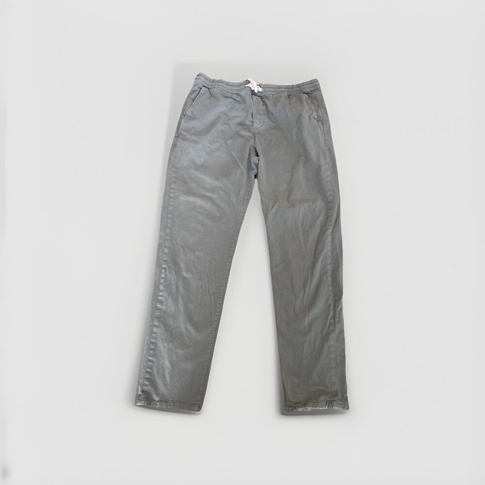 Marine Layer Pants XL Athletic Fit Straight Elastic Waist‎ Green Outdoor Hiking